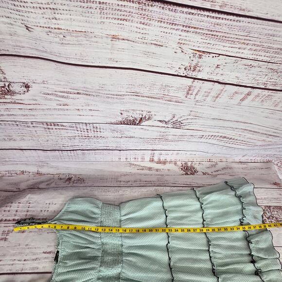 Antheaa Chiffon Babydoll Sundress XL Mint Green Ruffle Smocked Tier Summer Dress - Picture 13 of 16